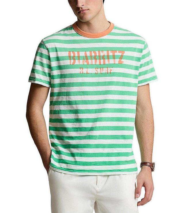 Polo Ralph Lauren Classic-Fit Striped Jersey Short Sleeve T-Shirt Product Image