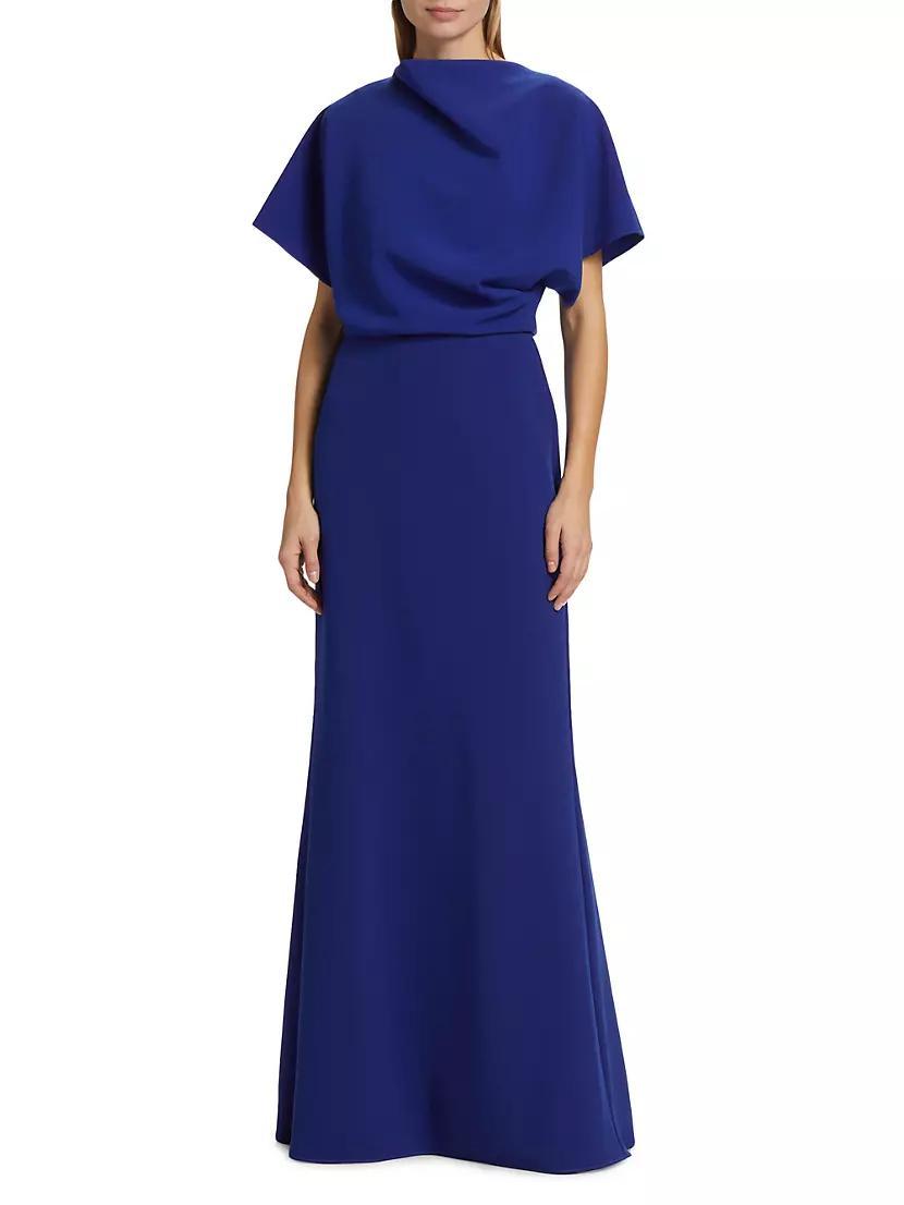 Draped Crepe Gown Product Image