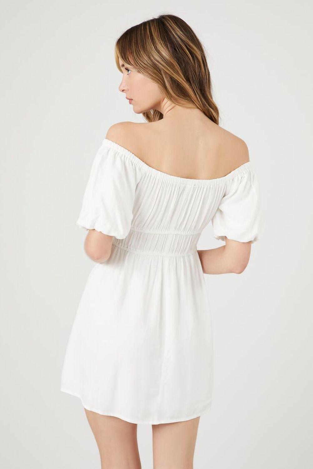 Off-the-Shoulder Peasant Mini Dress | Forever 21 Product Image