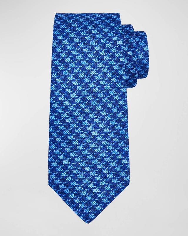 Mens Silk Tonal Houndstooth Tie Product Image