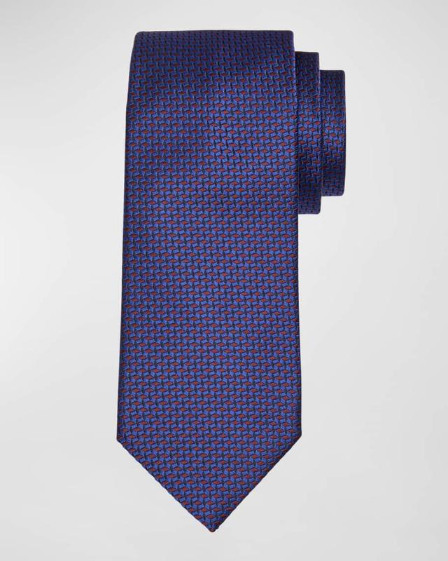 Men's Woven Diamond Silk Tie Product Image