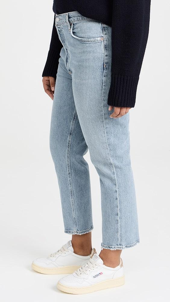 AGOLDE Riley Crop: High Rise Straight Crop Stretch Jeans | Shopbop Product Image