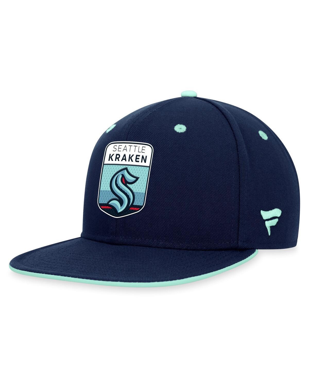 Men's Fanatics Branded  Deep Sea Blue Seattle Kraken 2023 NHL Draft Snapback Hat Product Image