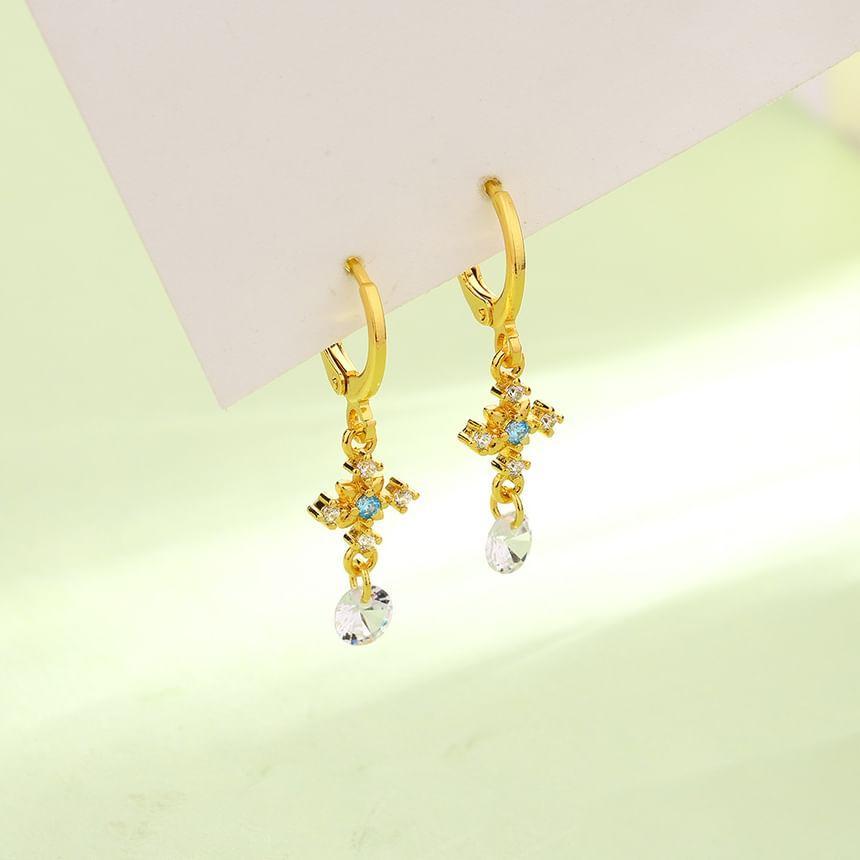 Cross CZ Dangle Earring Product Image