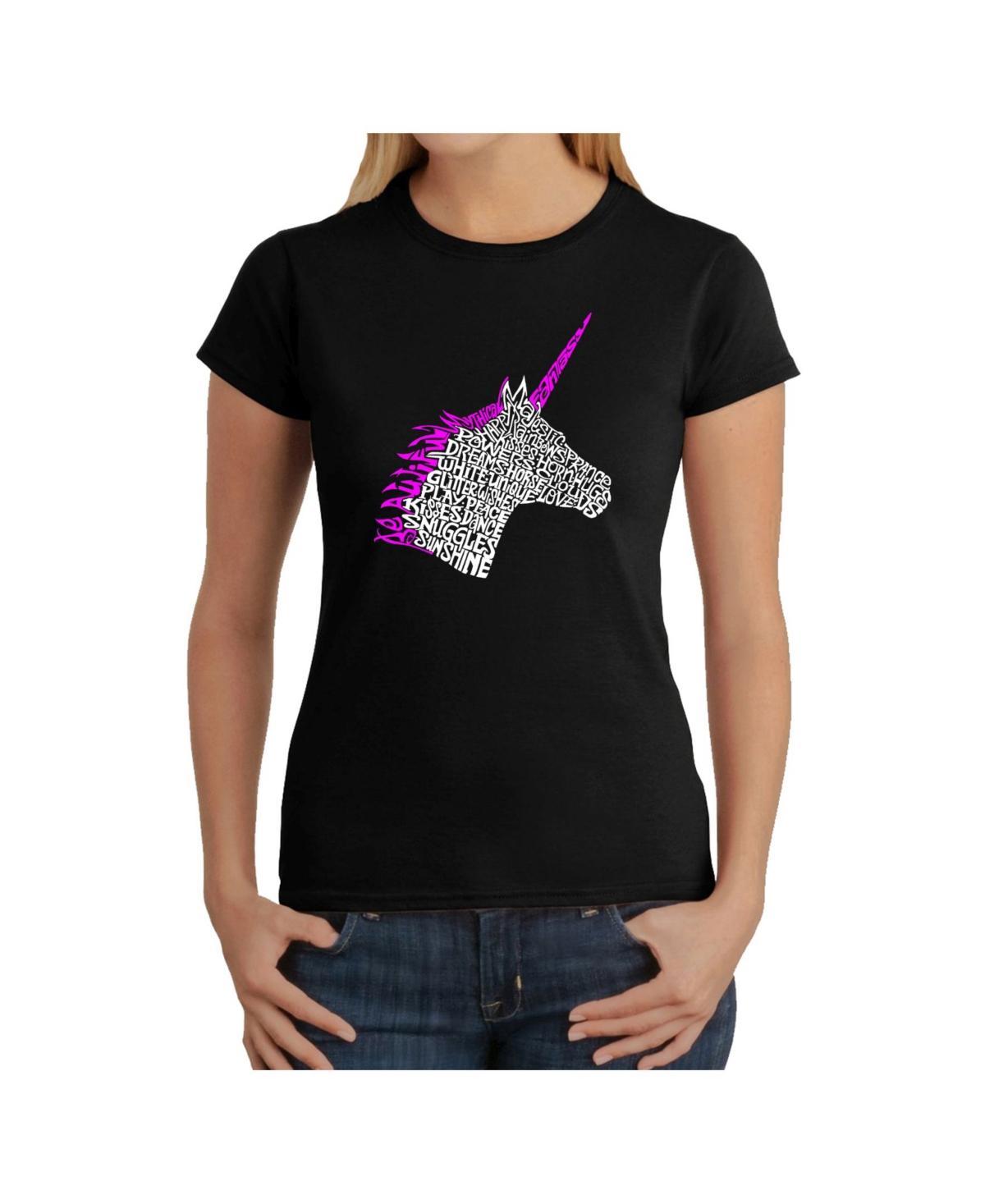 Womens Word Art T-Shirt - Unicorn Product Image