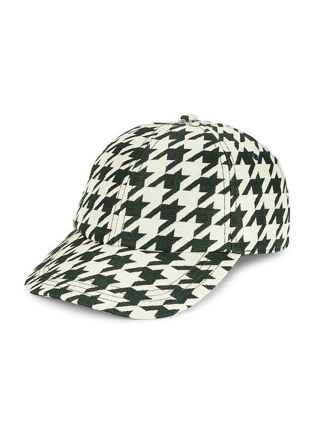 Womens Houndstooth Baseball Cap Product Image