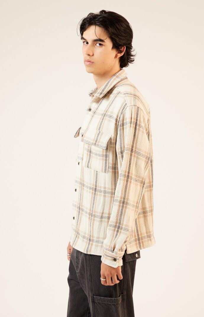 Men's Tweed Plaid Overshirt - Product Image