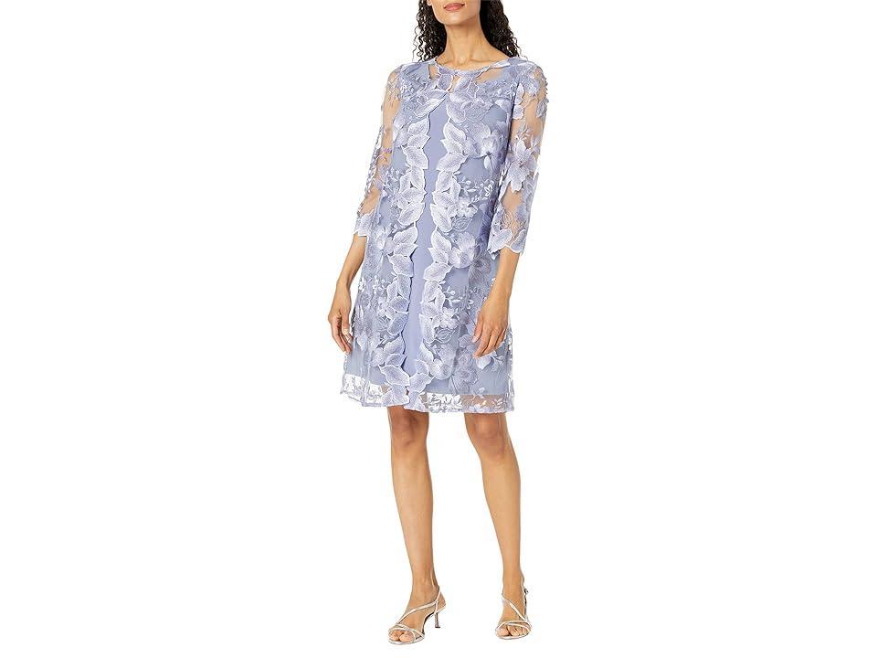 Alex Evenings Embroidered Mock Jacket Cocktail Dress Product Image