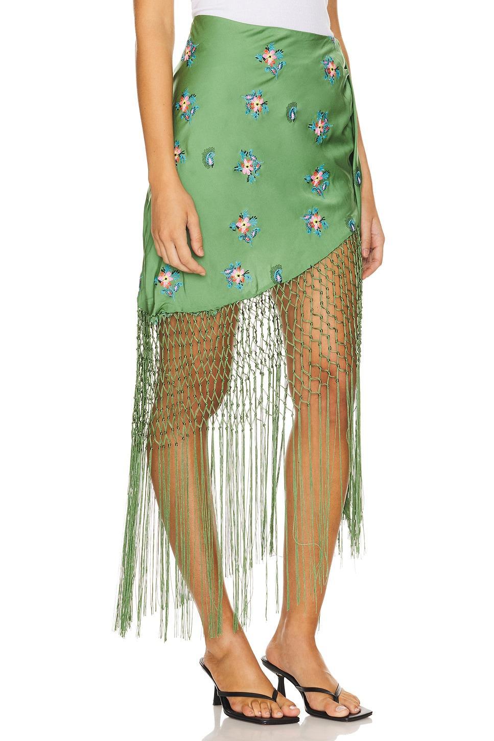 Fioretto Draping Fringe Skirt Essentiel Antwerp Product Image