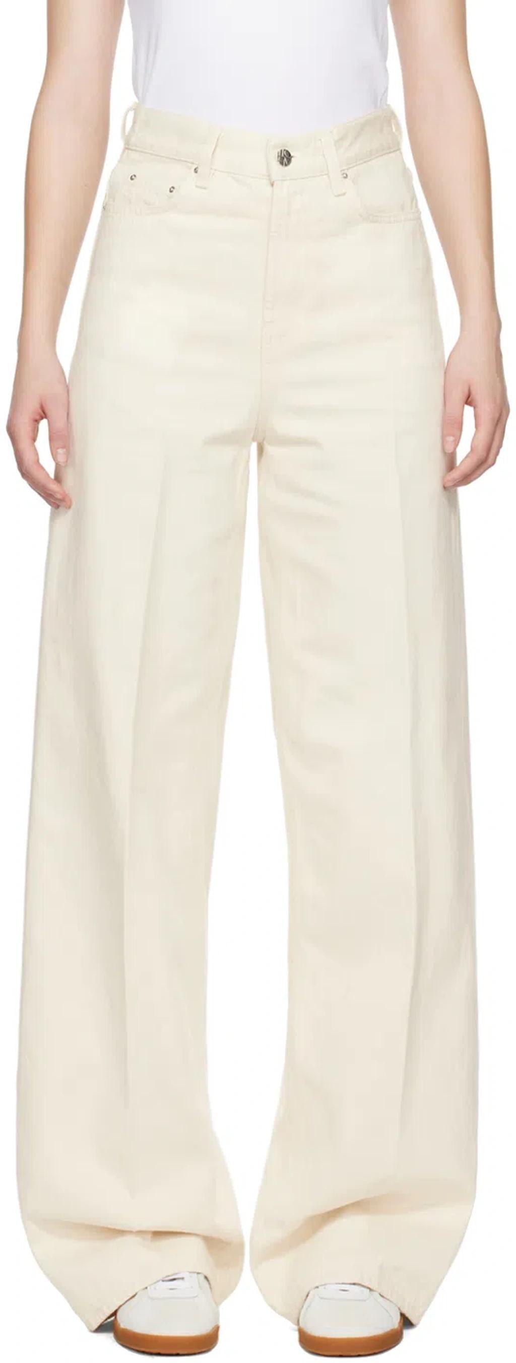 Off-white Wide-leg Jeans In 116 Ecru product image