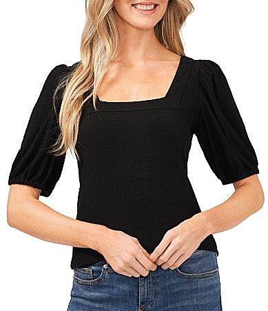 CeCe Puff Sleeve Square Neck Top Product Image