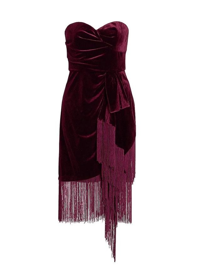 Womens Rosalie Velvet Cocktail Dress Product Image