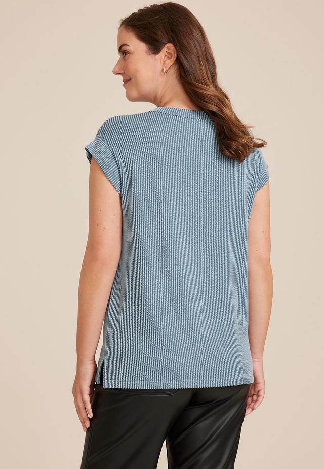 24/7 Clara Ribbed Band Sleeve Tee Product Image