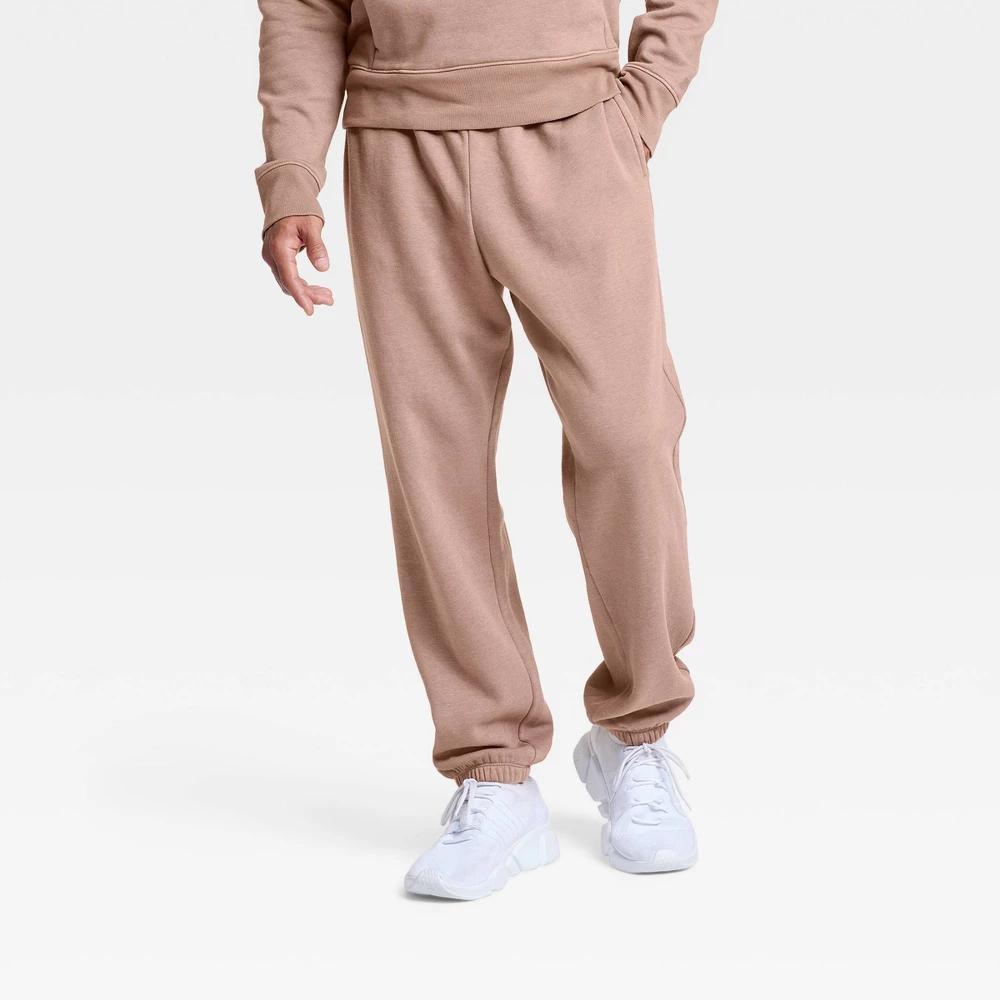 Mens Extra Lightweight Cotton Fleece Jogger Pants - All In Motion Light Mauve M Product Image