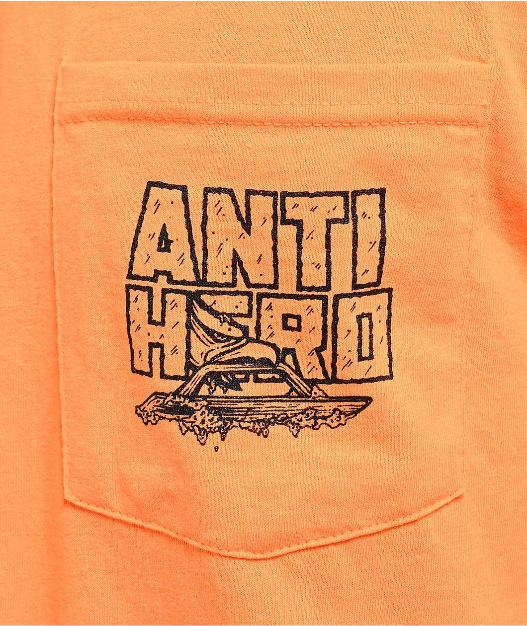 Anti-Hero Custom Safety Orange Pocket T-Shirt Product Image