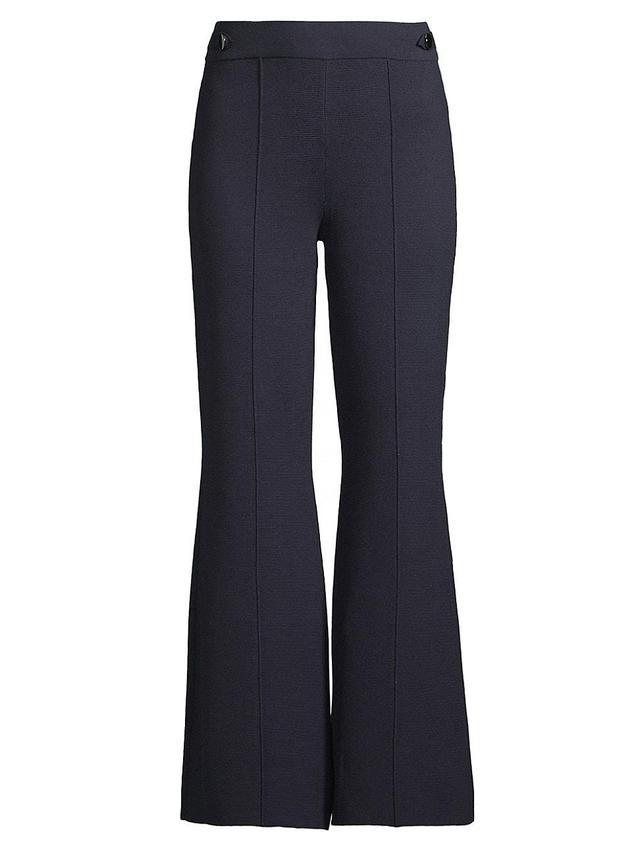 Womens Cotton-Blend Flared Knit Pants Product Image