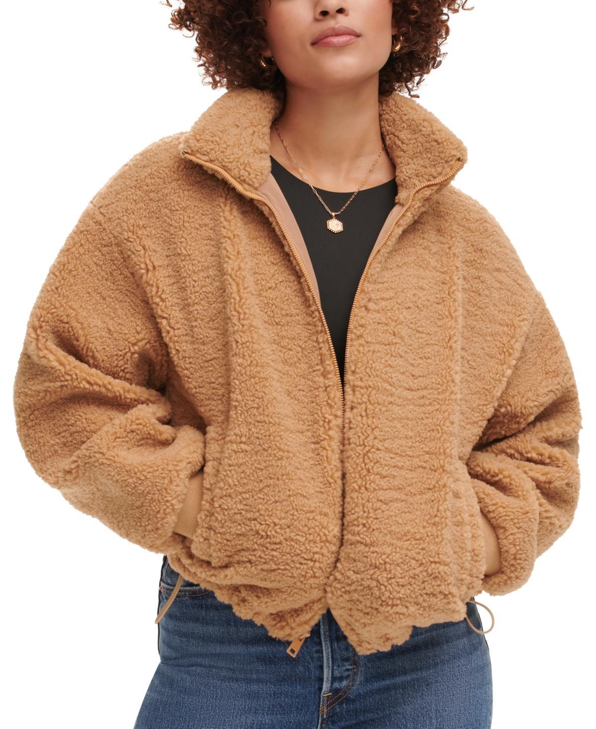 Levis Womens Sherpa Stand Collar Zip Up Jacket Product Image