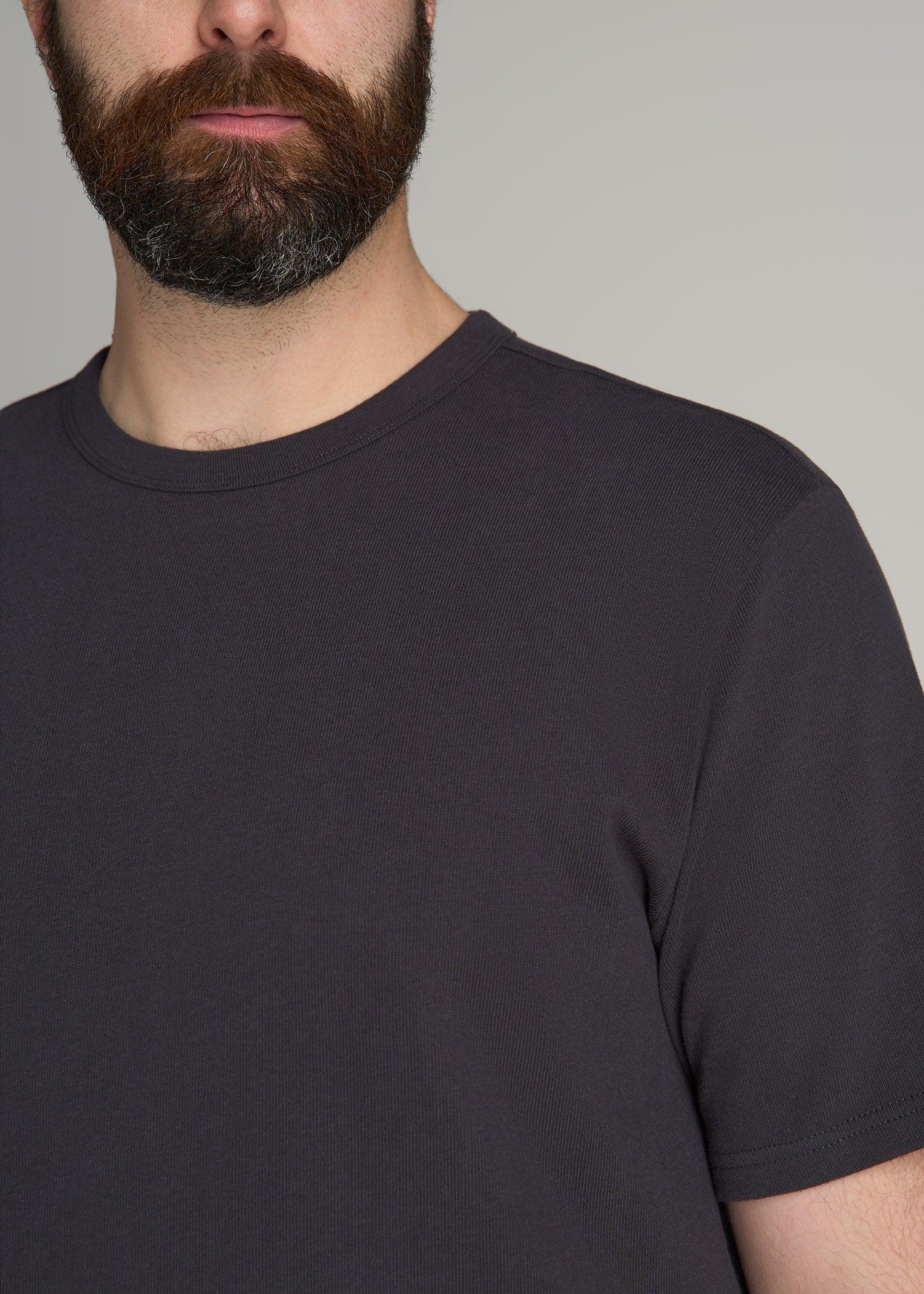 LJ&S Heavyweight RELAXED-FIT Tall Tee in Vintage Gunmetal Grey Product Image