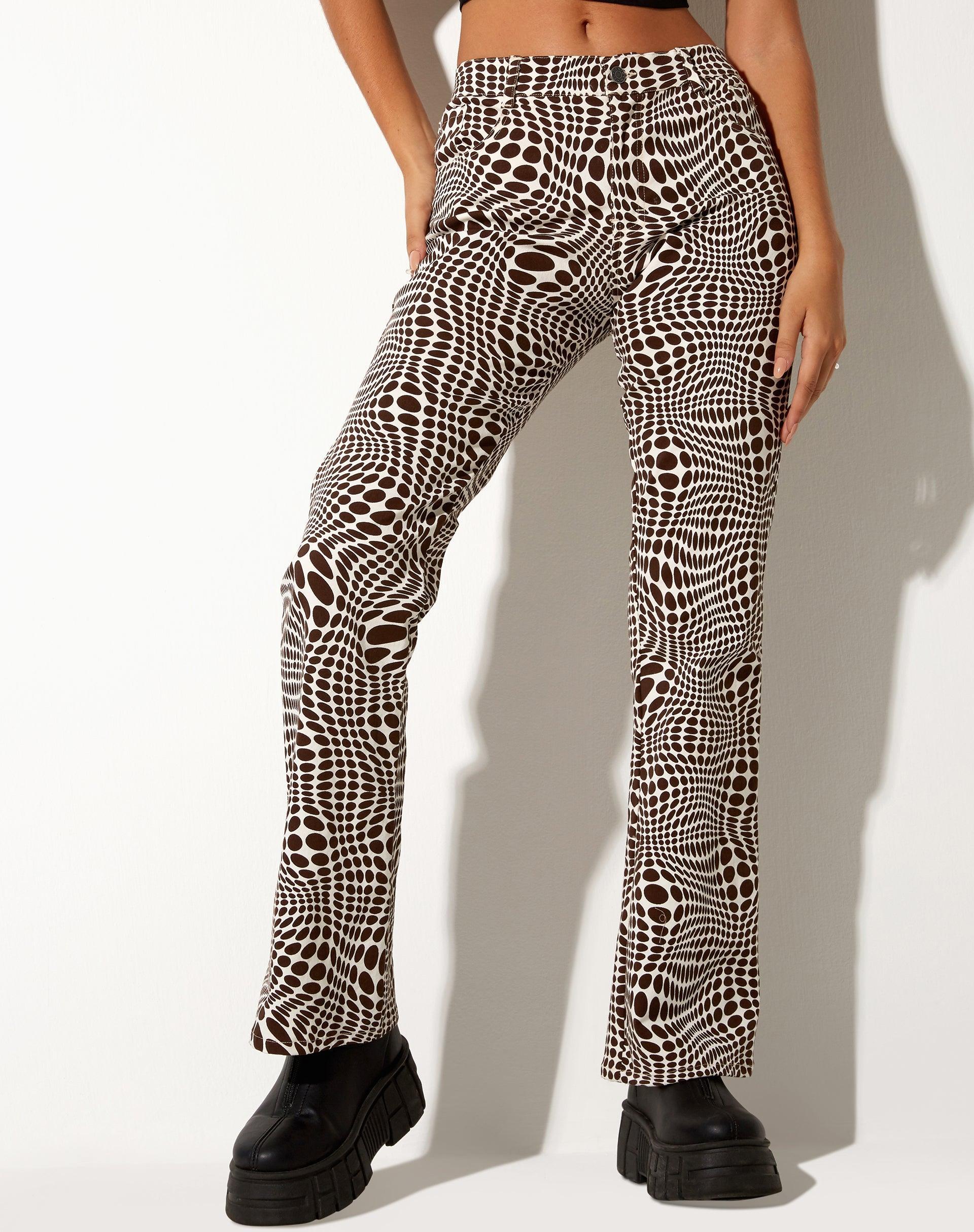 Jopan Flare Trouser in Optic Polka Product Image