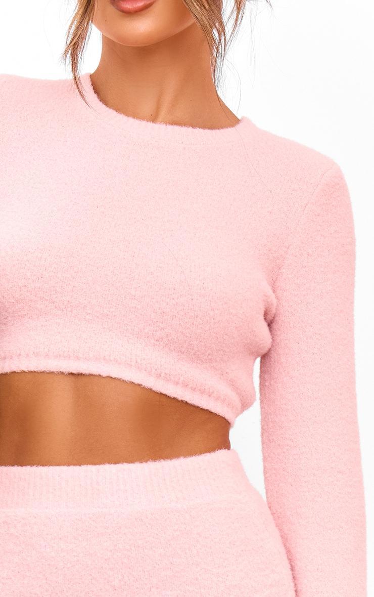 Pink Soft Knit Mini Skirt Product Image