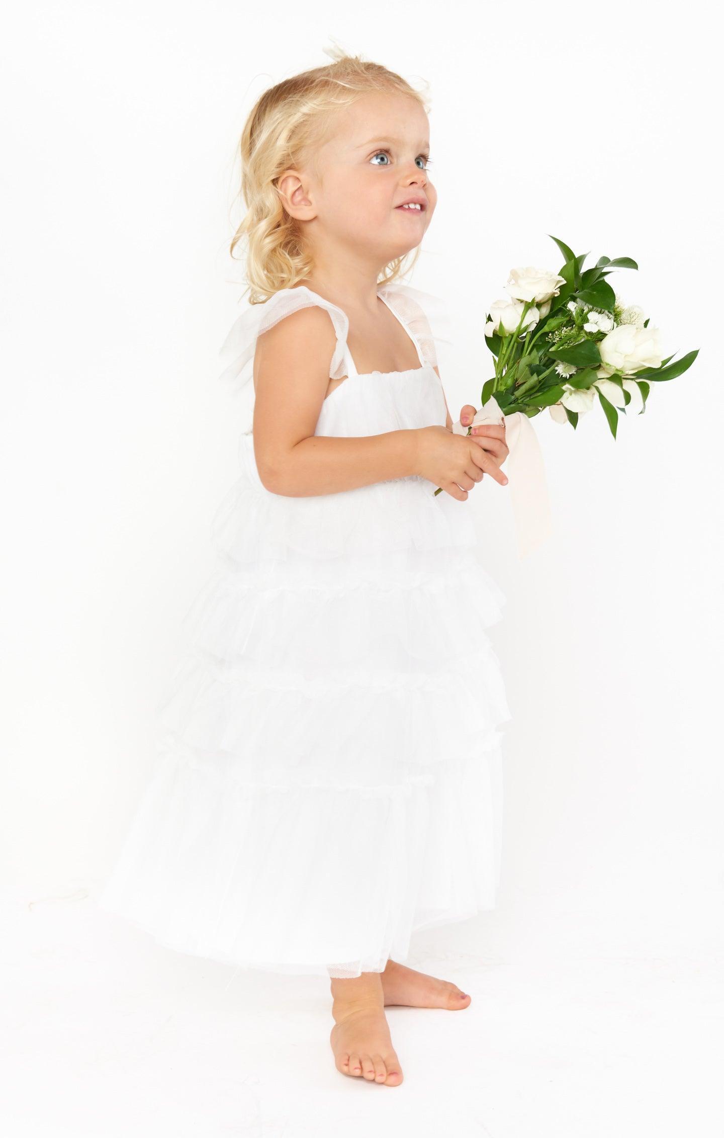 Little Fairytale Dress ~ White Tulle Kids Product Image