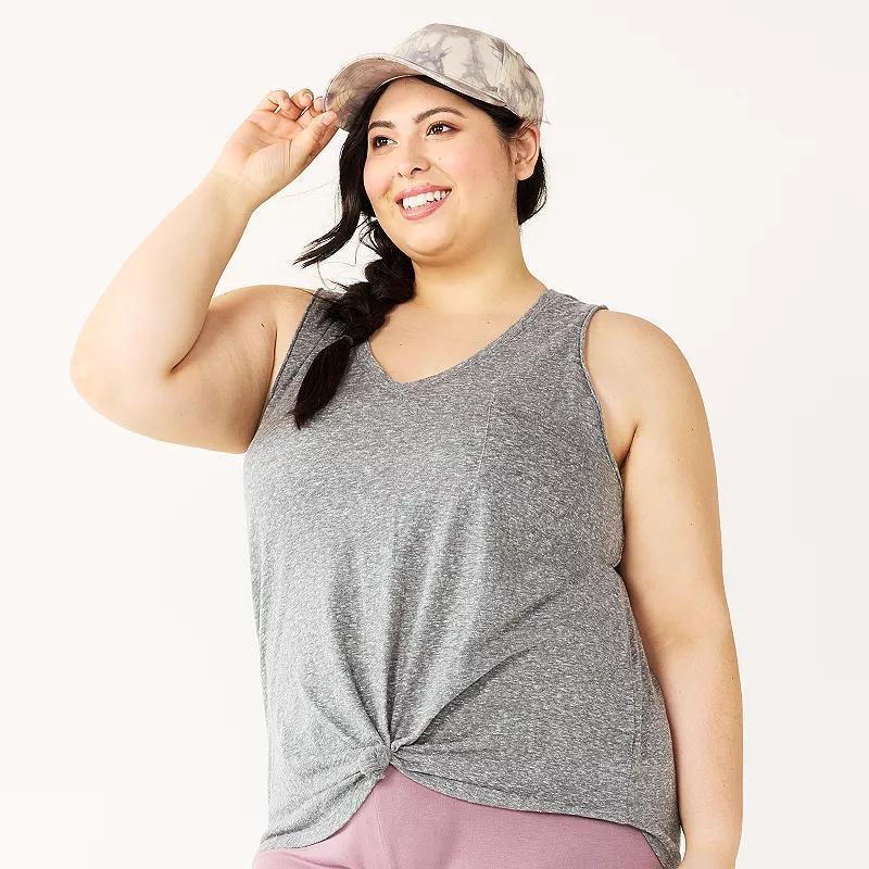 Juniors Plus Size SO V-Neck Pocket Tank Top, Womens Product Image