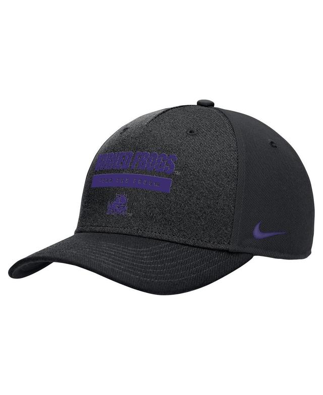 Nike Mens Black Tcu Horned Frogs 2024 Sideline Rise Performance Adjustable Hat Product Image