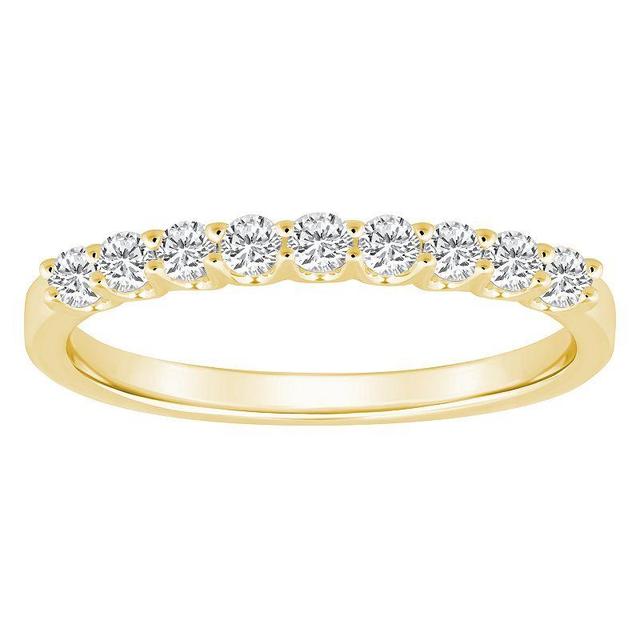 Alyson Layne 14k Gold 1/4 Carat T.W. Diamond 9-Stone Wedding Ring, Womens Yellow Product Image