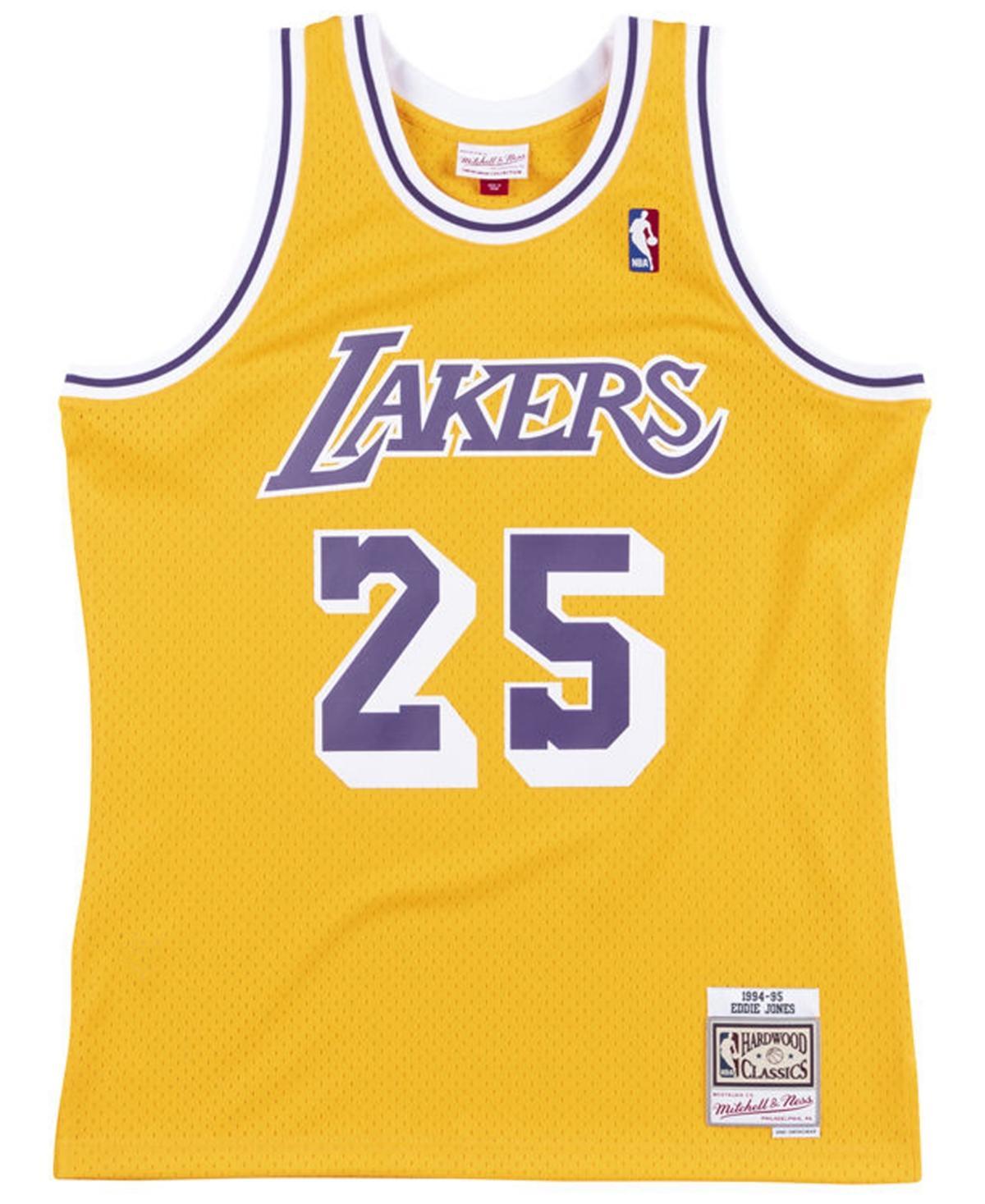 Mens Mitchell & Ness Ed Jones Los Angeles Lakers 1994-95 Hardwood Classics Swingman Player Jersey Product Image