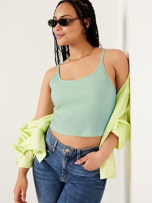 Fitted Ultra-Crop Ribbed Cami Product Image