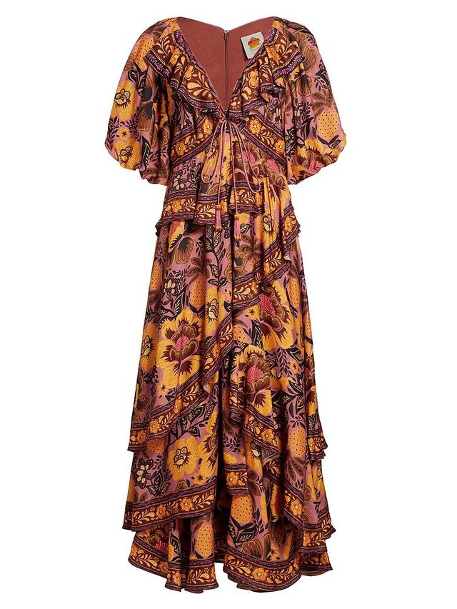 Womens Garden Bloom Ruffled Maxi Dress Product Image