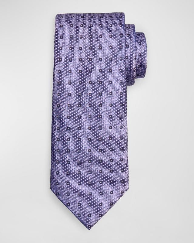 Men's Silk Jacquard Micro-Box Tie Product Image