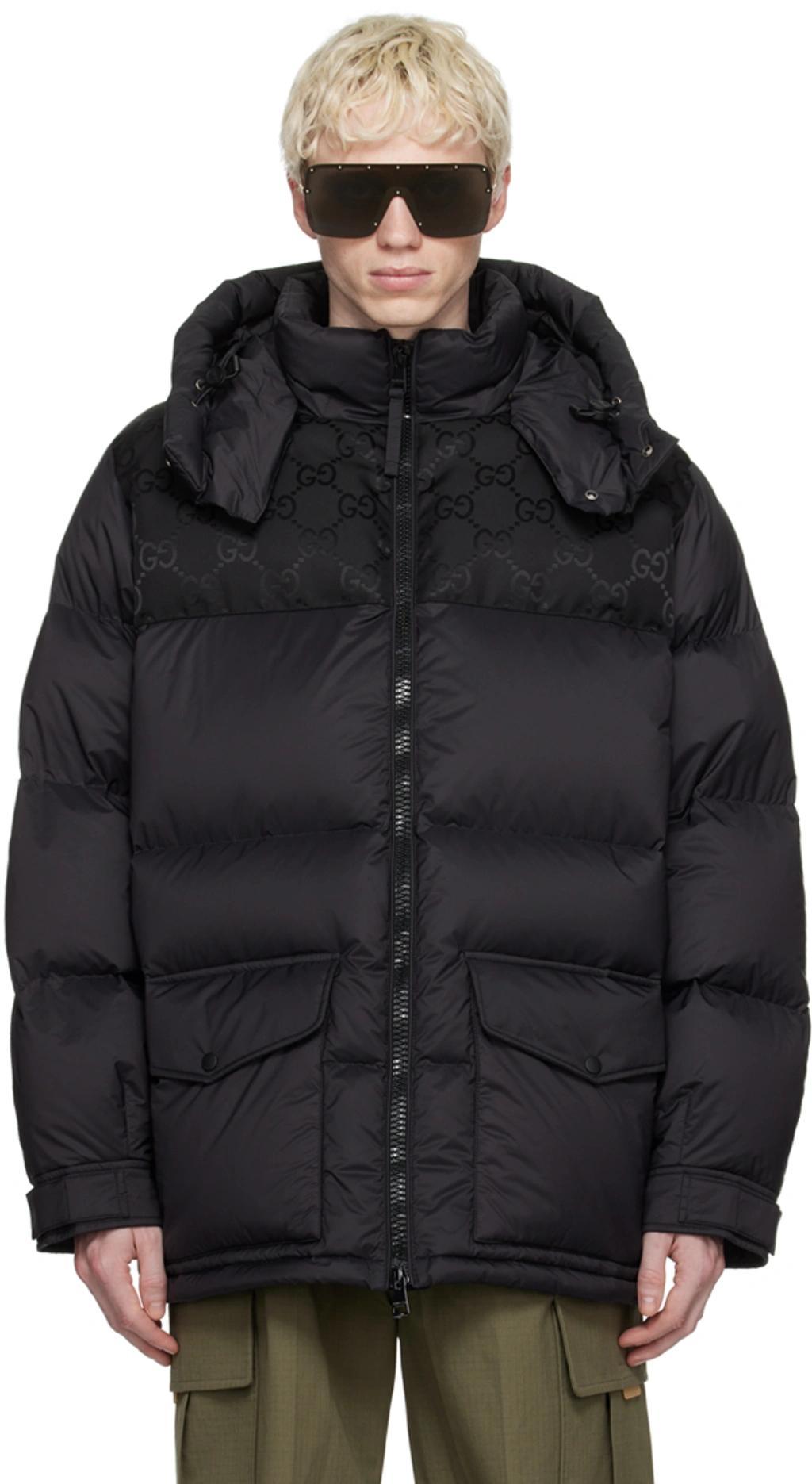 GUCCI Black Jumbo Gg Down Jacket Product Image