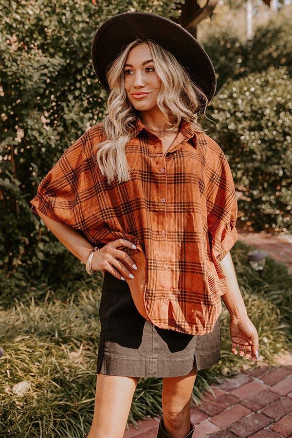 Fall Vibes Corduroy Button Up Product Image