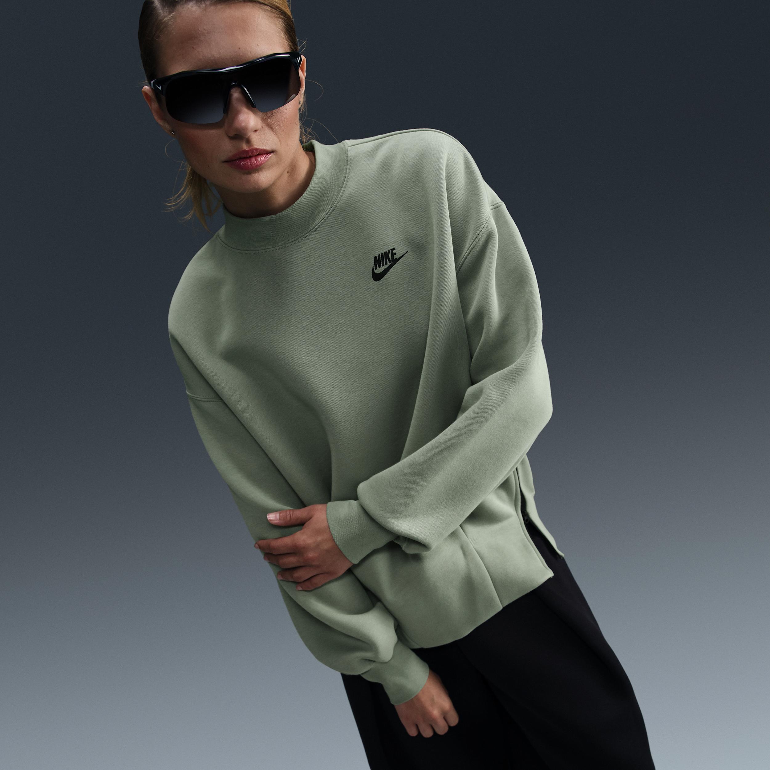 Women's Nike Sportswear Tech Fleece Oversized Crew-Neck Sweatshirt Product Image