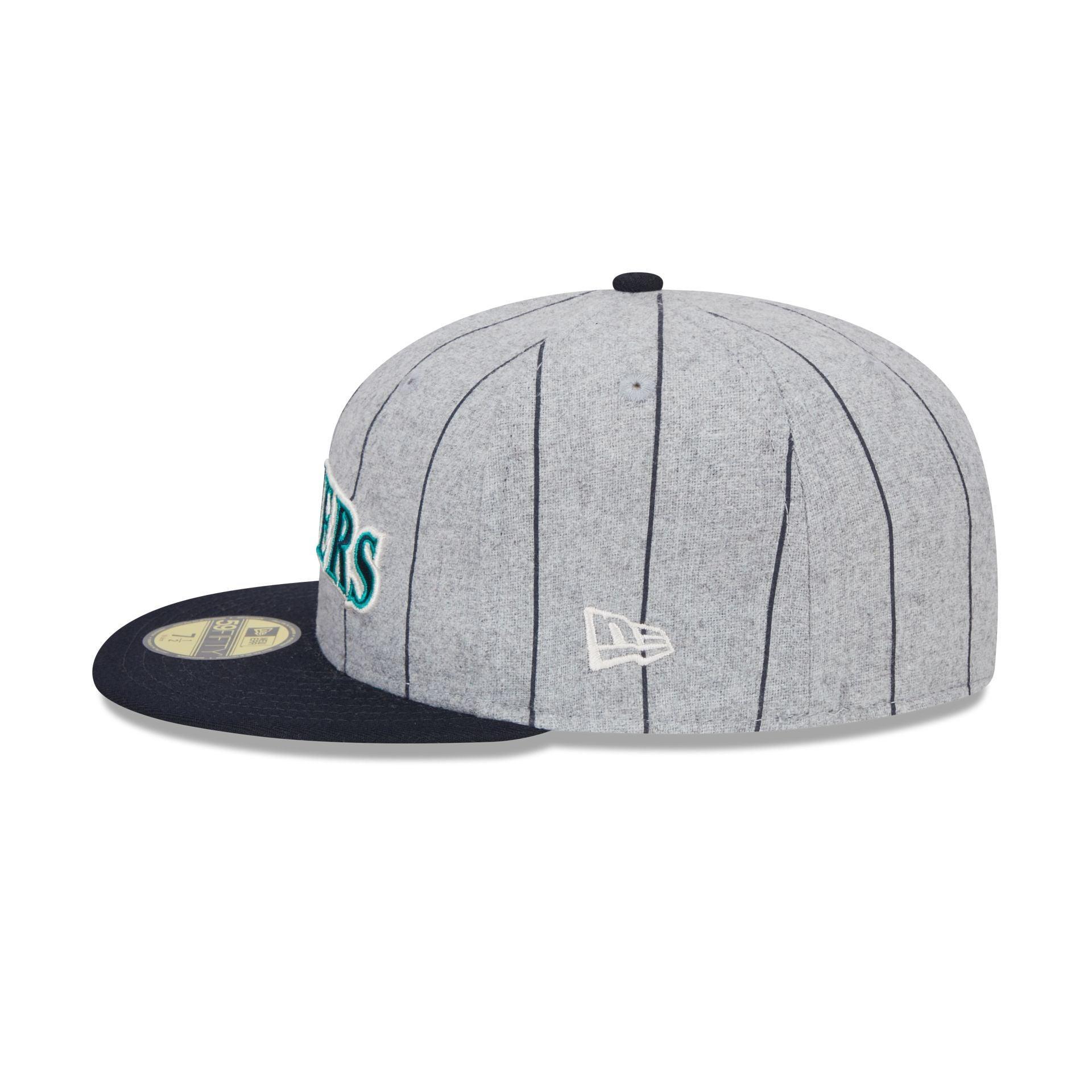 Seattle Mariners Heather Pinstripe 59FIFTY Fitted Hat Male Product Image