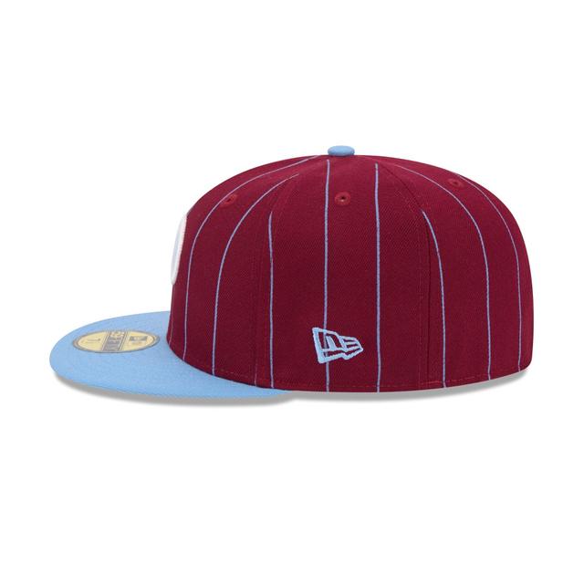 Philadelphia Phillies Throwback Pinstripe 59FIFTY Fitted Hat Male Product Image