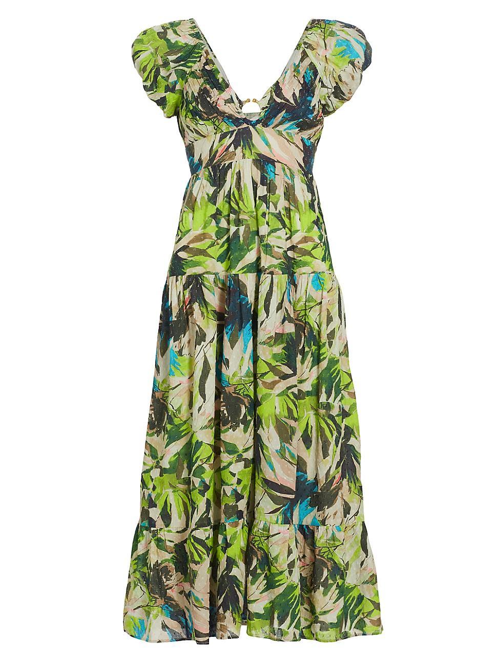 Womens Jane Floral Cotton Midi Dress Product Image