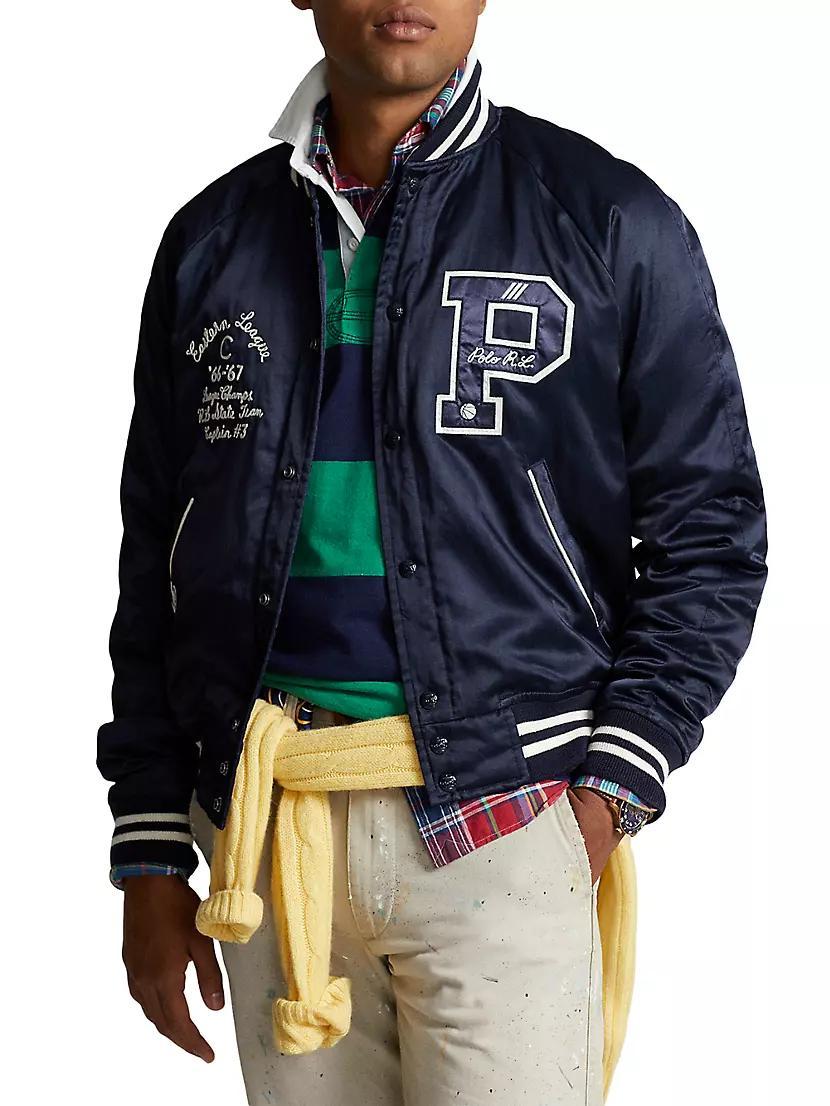 Patchwork Cotton-Blend Bomber Jacket Product Image