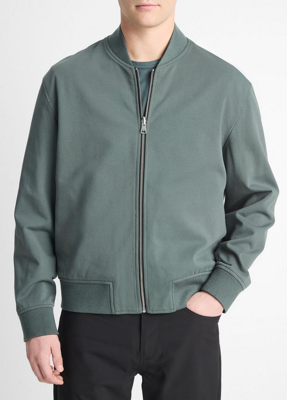 Reversible Cotton-Blend Bomber Jacket Product Image