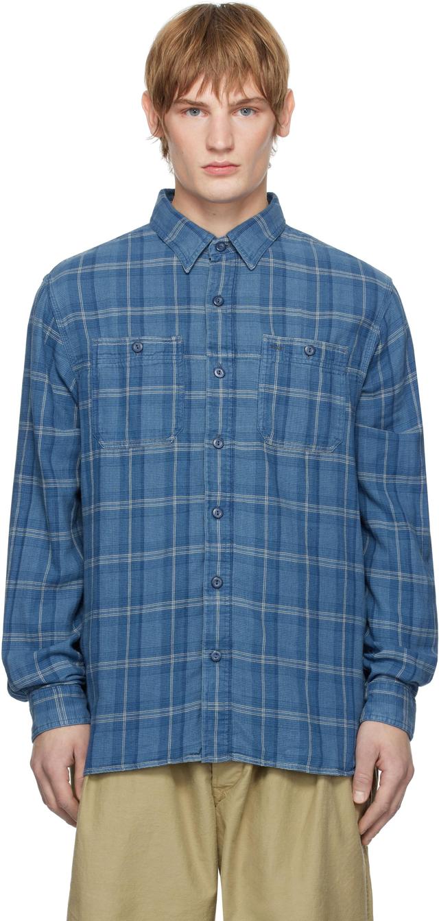 Indigo Plaid Double-Faced Work Shirt Product Image