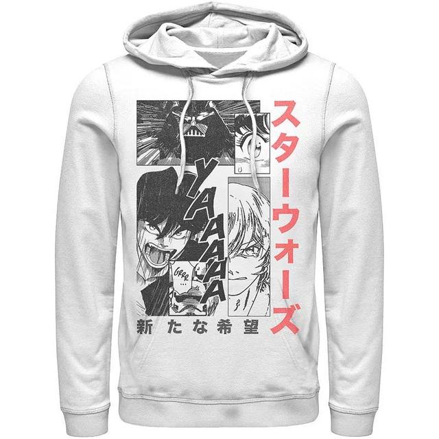 Mens Star Wars Manga Comic Panels Hoodie White Product Image