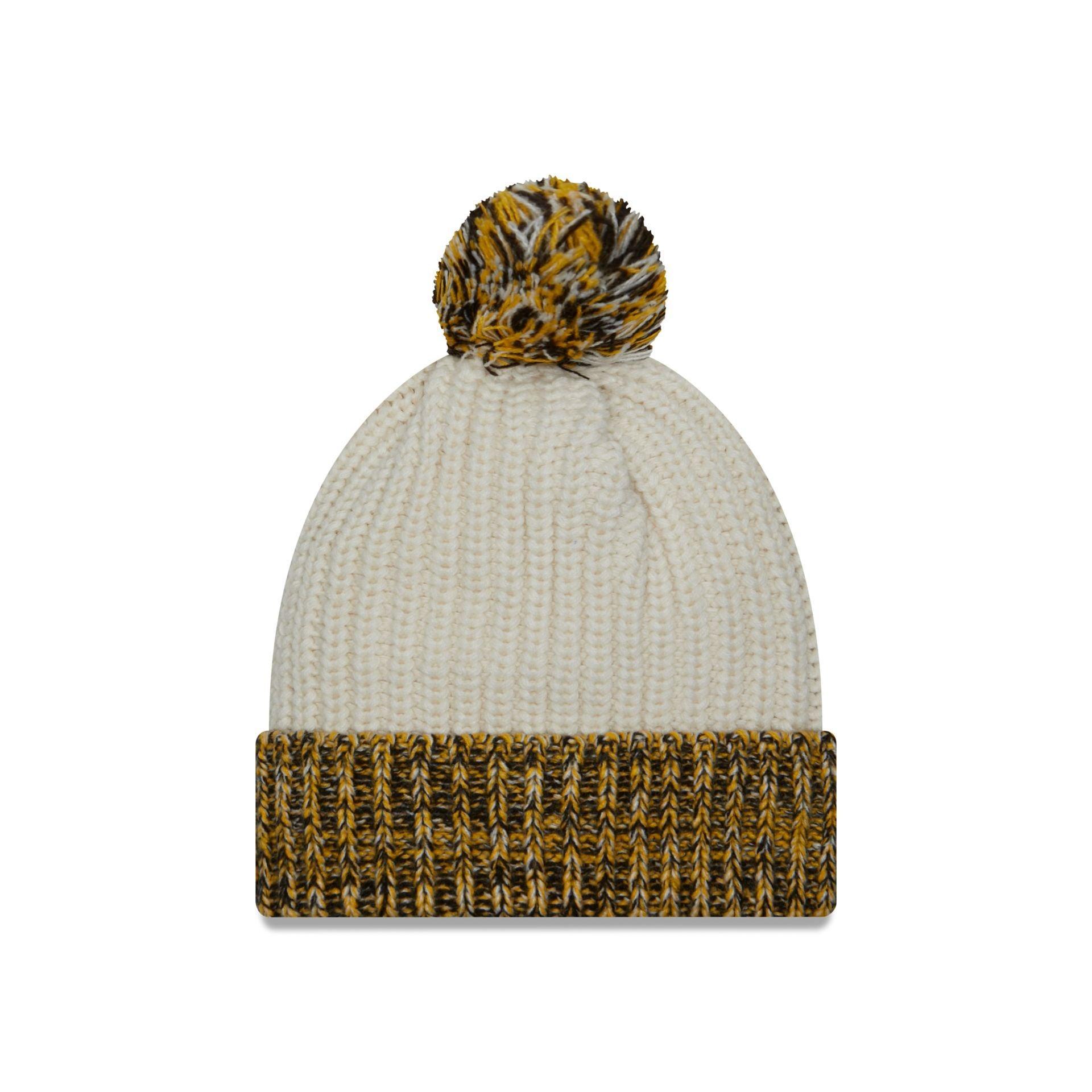 Pittsburgh Steelers Throwback Women's Pom Knit Hat Female Product Image