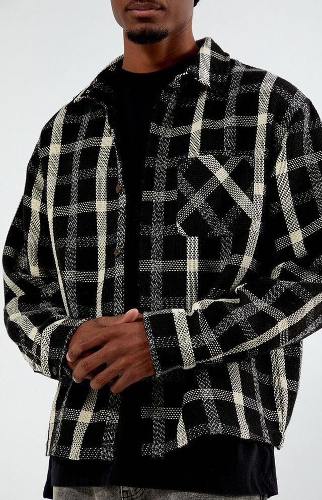 Men's Cropped Plaid Flannel Shirt Product Image