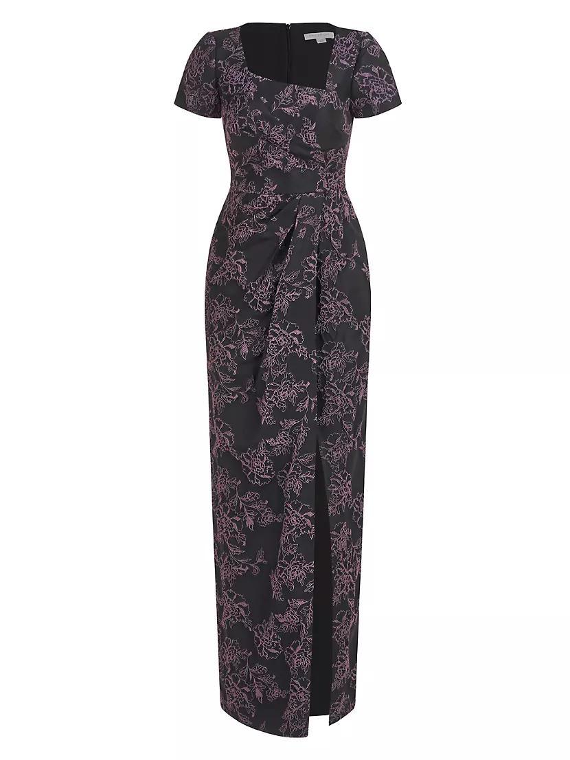 Roslyn Floral Jacquard Gown Product Image