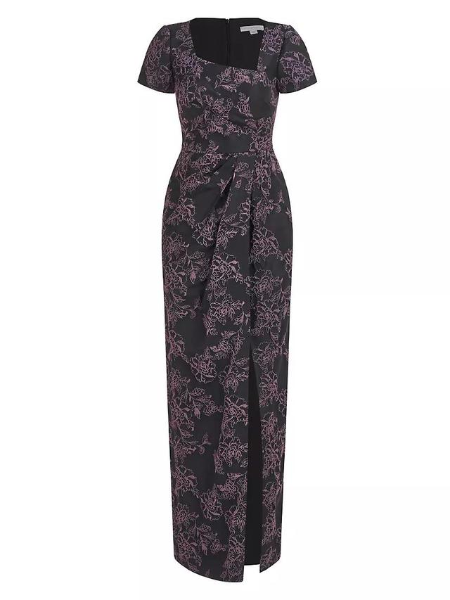 Roslyn Floral Jacquard Gown Product Image