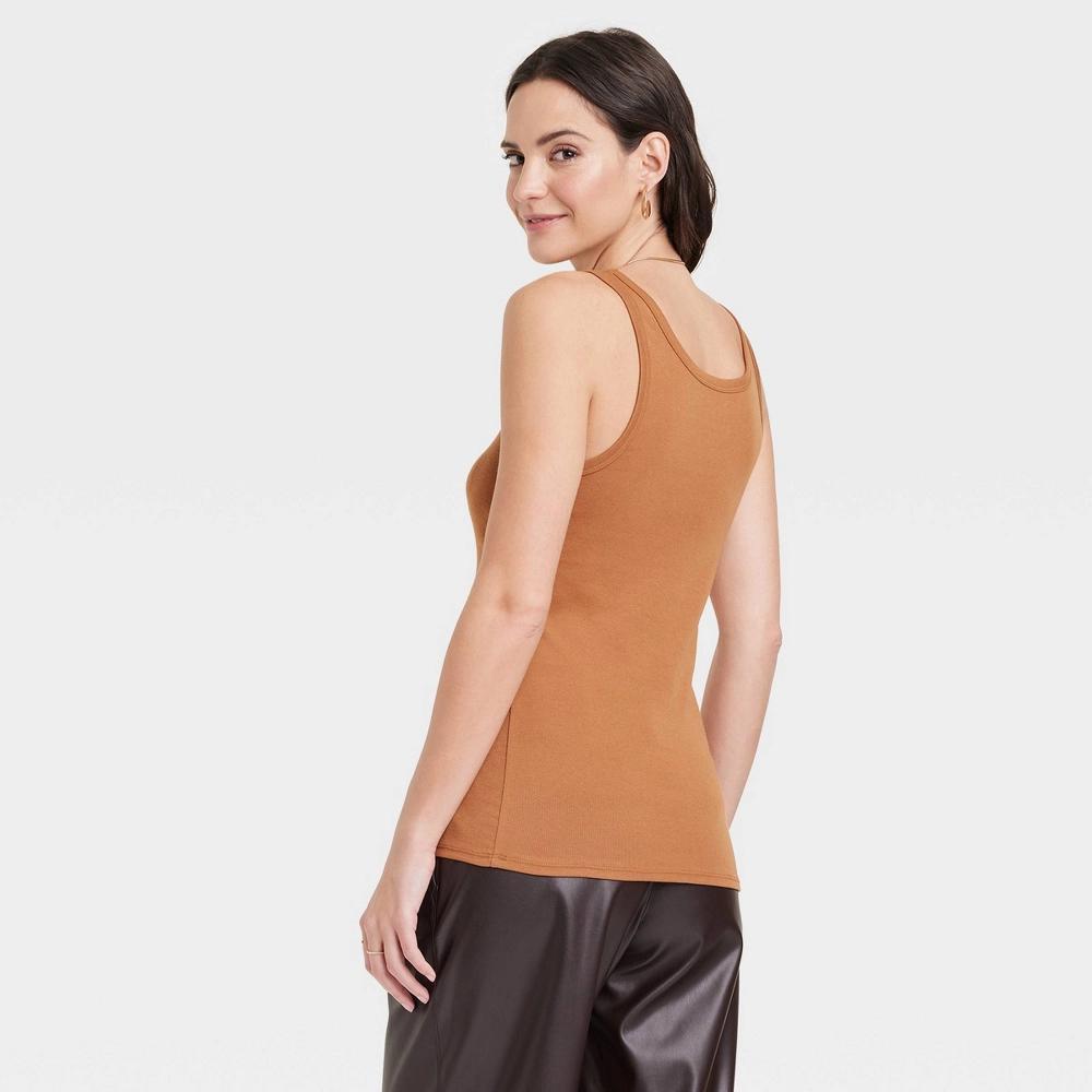 Womens Slim Fit Tank Top - A New Day Brown XS Product Image