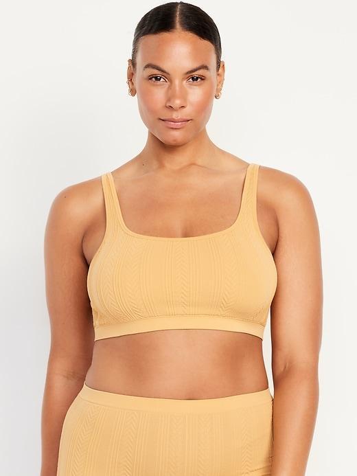 Seamless Cable-Knit Bralette Product Image