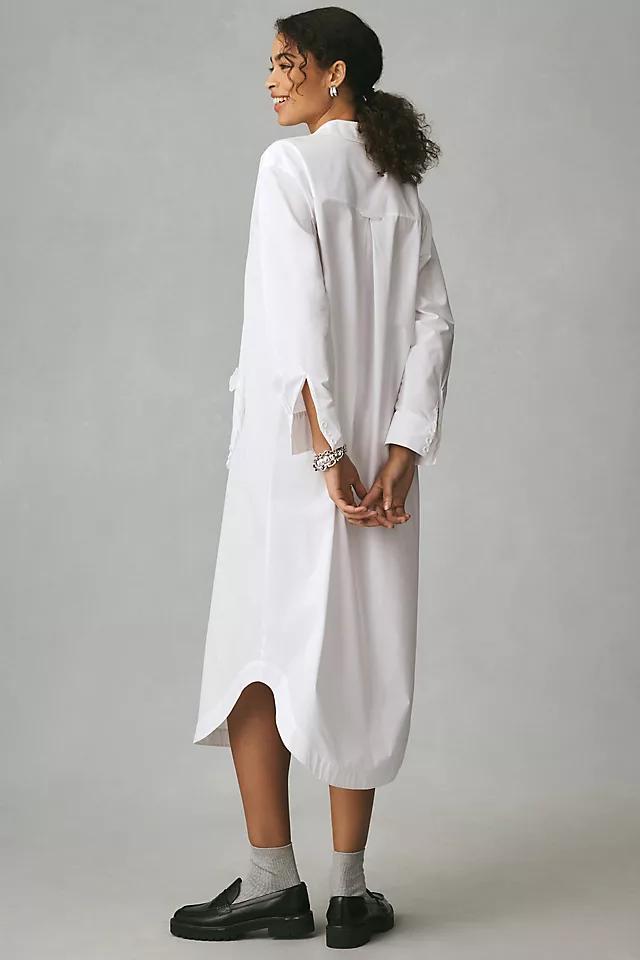 Maeve Long-Sleeve Midi Shirt Dress Product Image