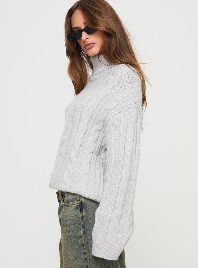 Nyle Knit Sweater Grey Product Image